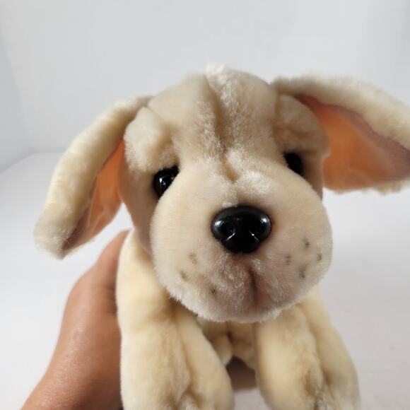 Plush Lab Puppy Dog Stuffed Animal Cream 9" Soft Toy - Picture 6 of 13